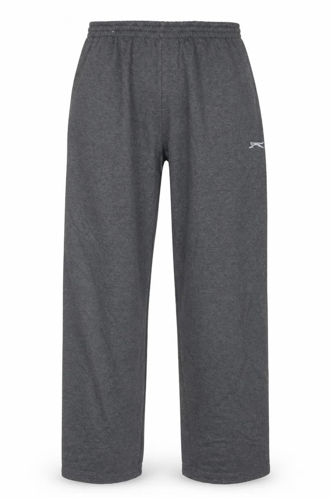 Slazenger Men's Grey L Fleece Sweatpants Elastic Waist Track Trousers