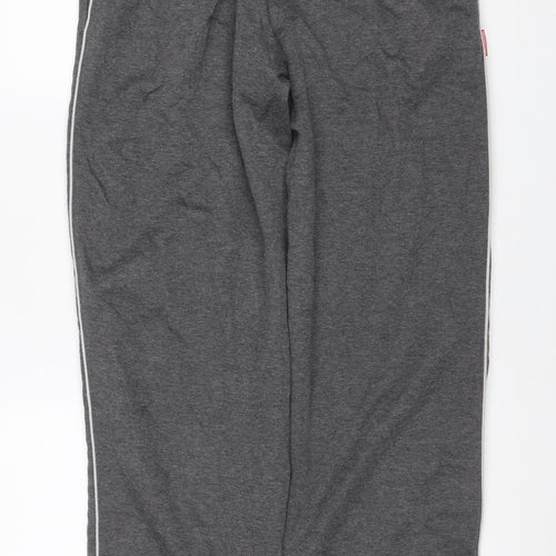 Slazenger Men's Grey L Fleece Sweatpants Elastic Waist Track Trousers