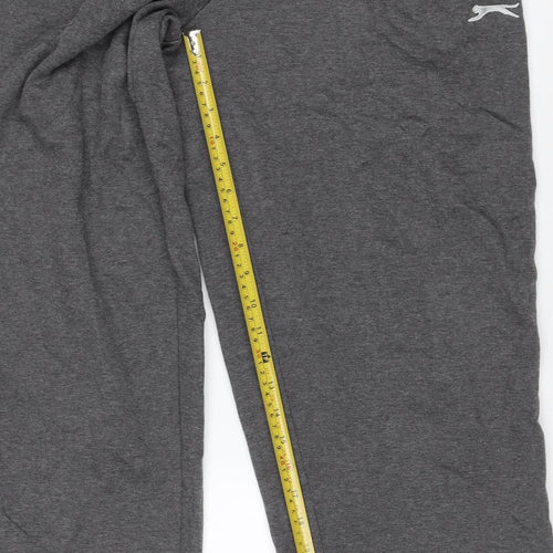 Slazenger Men's Grey L Fleece Sweatpants Elastic Waist Track Trousers