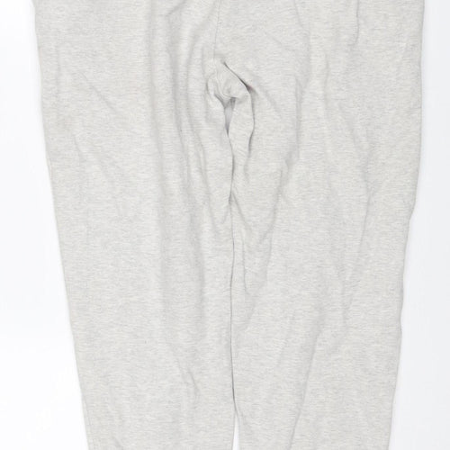 Reiss Men Grey M Jogger Sweatpants Drawstring Zip Pocket Cotton Blend