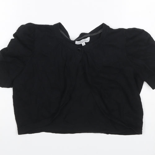Petite Collection Debenhams Women’s Black Size 10 Petite Ruffle Cardigan