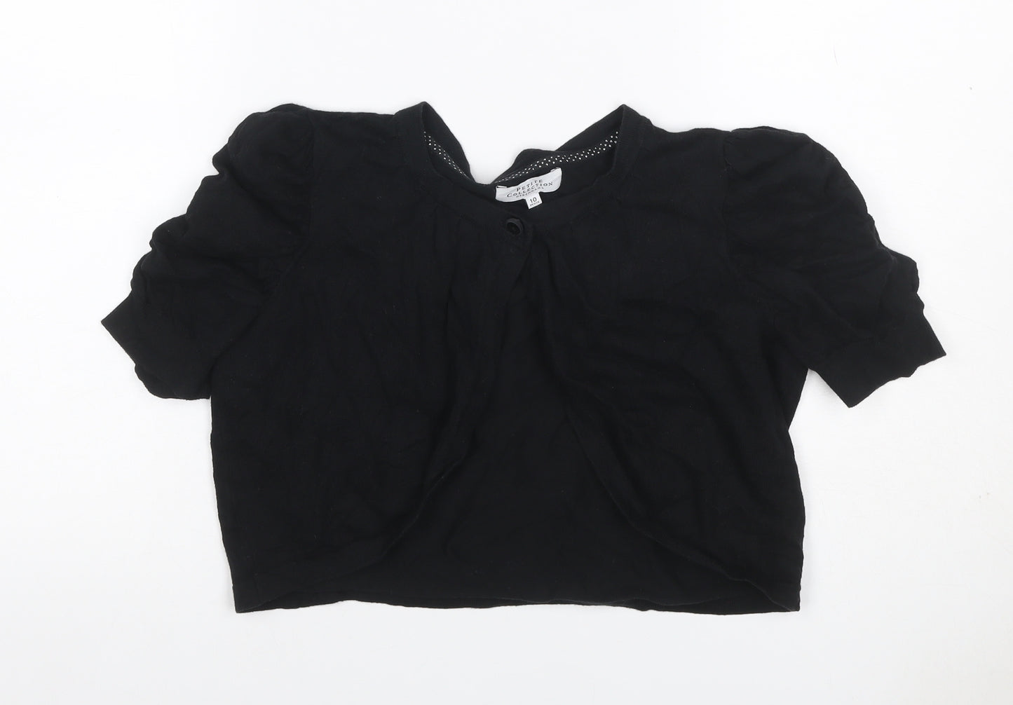 Petite Collection Debenhams Women’s Black Size 10 Petite Ruffle Cardigan