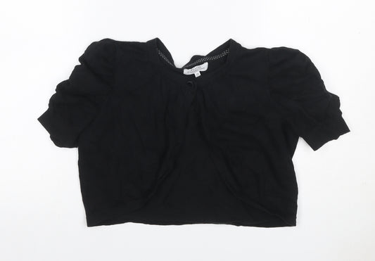 Petite Collection Debenhams Women’s Black Size 10 Petite Ruffle Cardigan