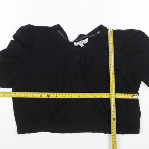 Petite Collection Debenhams Women’s Black Size 10 Petite Ruffle Cardigan