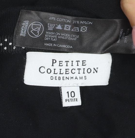 Petite Collection Debenhams Women’s Black Size 10 Petite Ruffle Cardigan