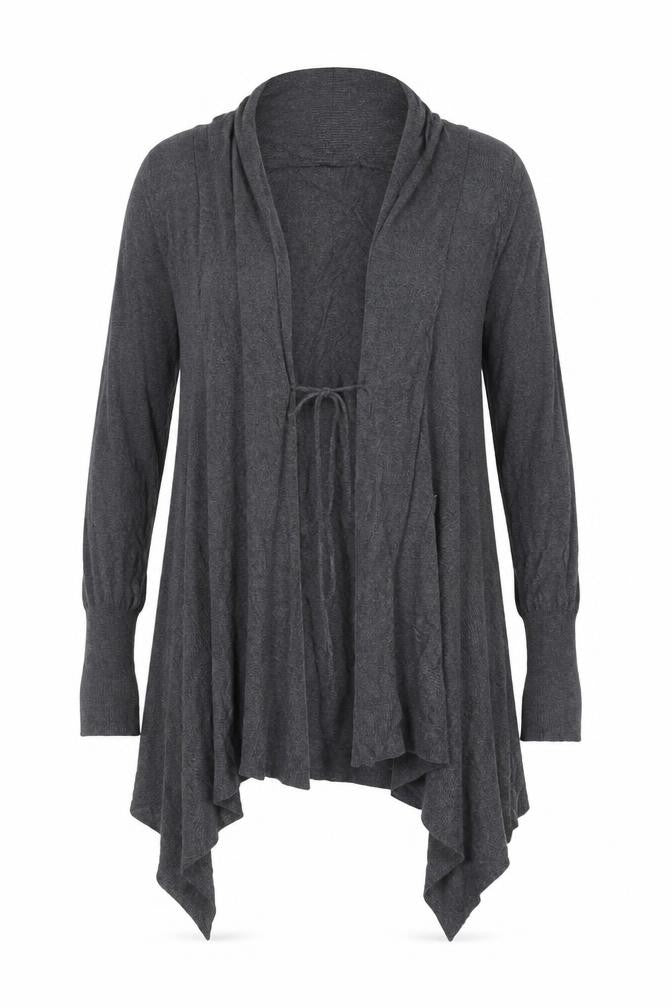 Front view of Marks & Spencer Women's Grey UK 10 Open Long Sleeve Cardigan