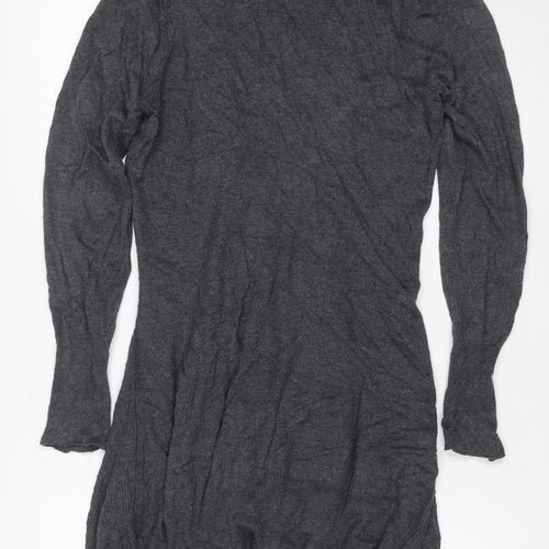 Marks and Spencer Women's Grey UK 10 Open Long Sleeve Cardigan