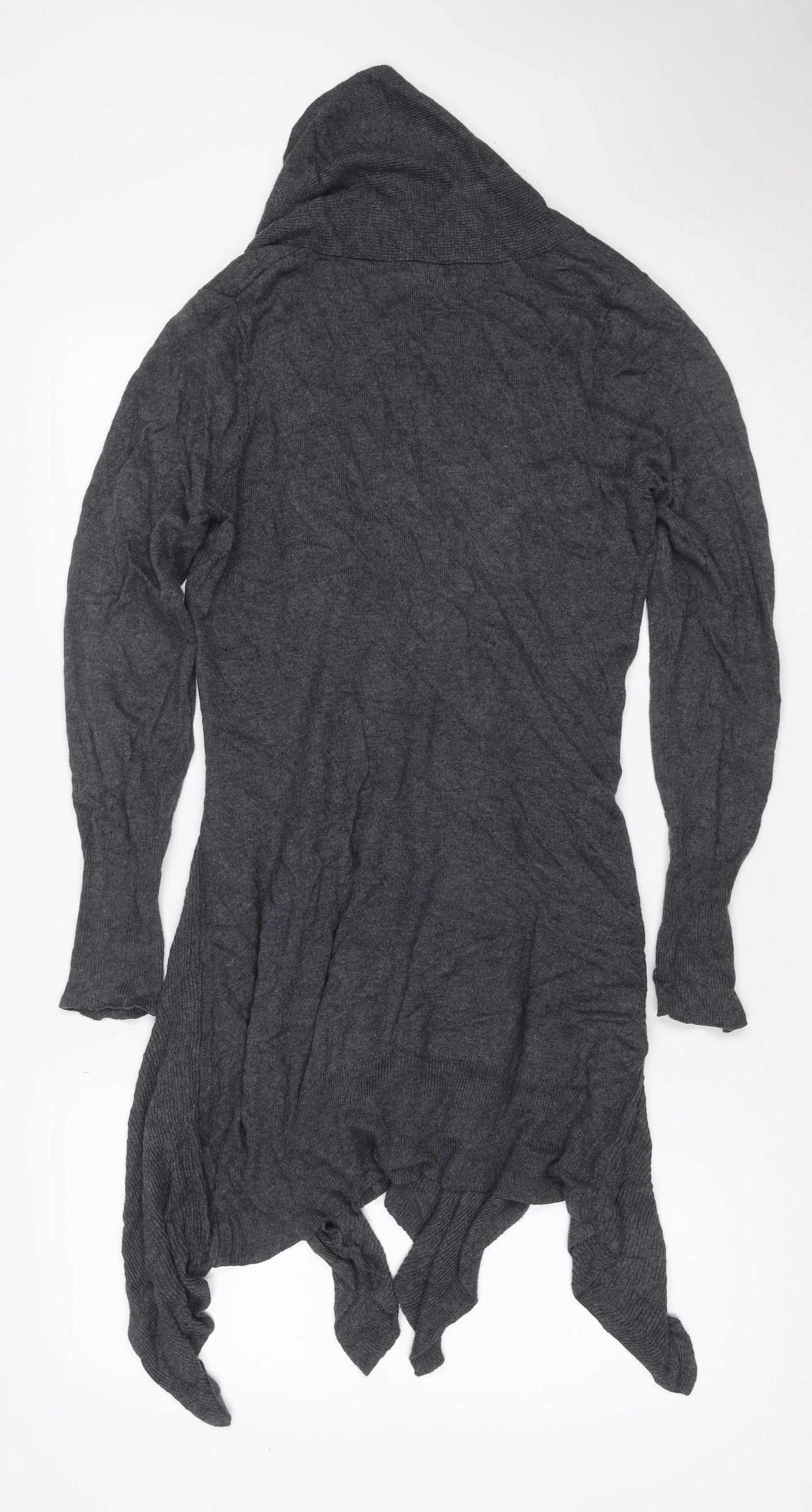 Marks and Spencer Women's Grey UK 10 Open Long Sleeve Cardigan