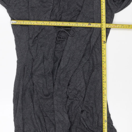 Marks and Spencer Women's Grey UK 10 Open Long Sleeve Cardigan