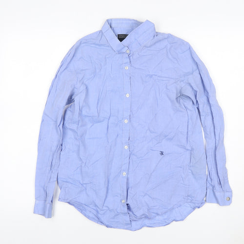 The Kooples Men Blue M Cotton Button-Down Long Sleeve Shirt