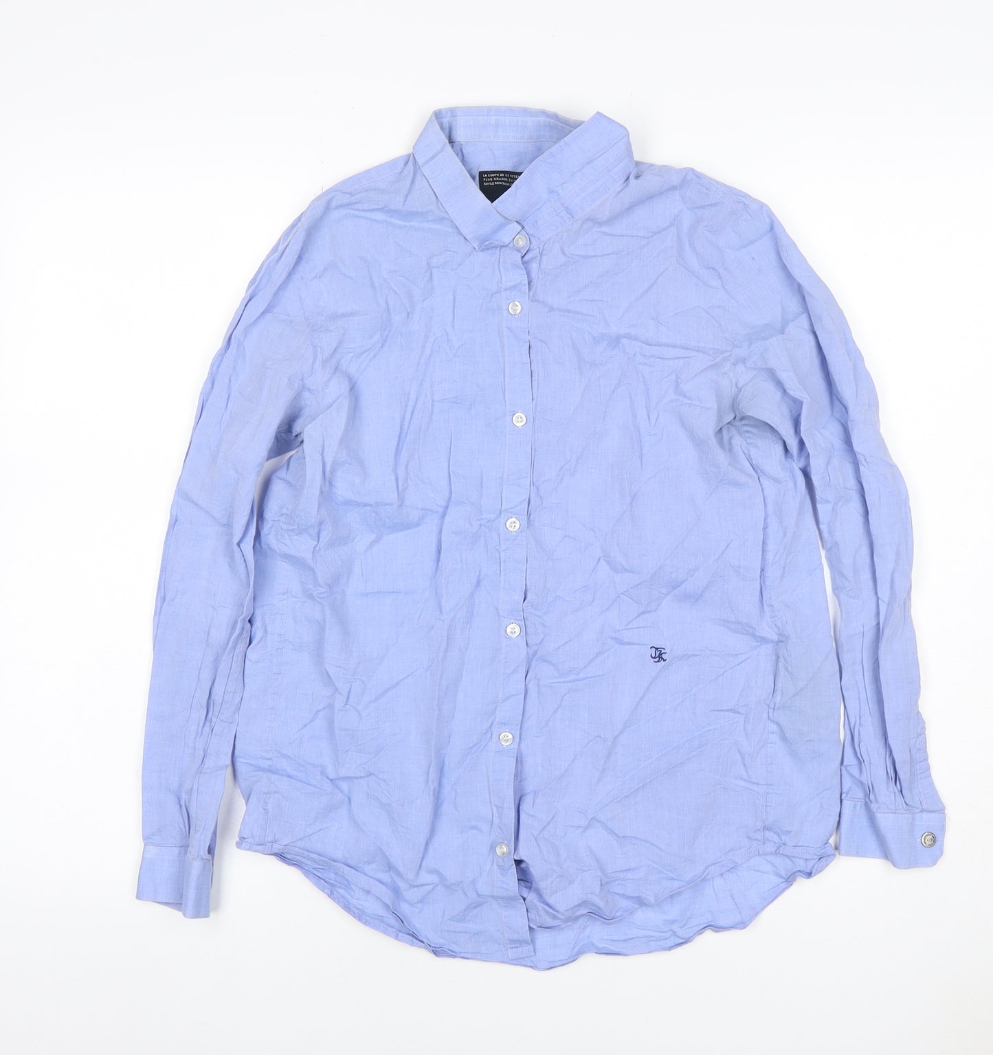 The Kooples Men Blue M Cotton Button-Down Long Sleeve Shirt