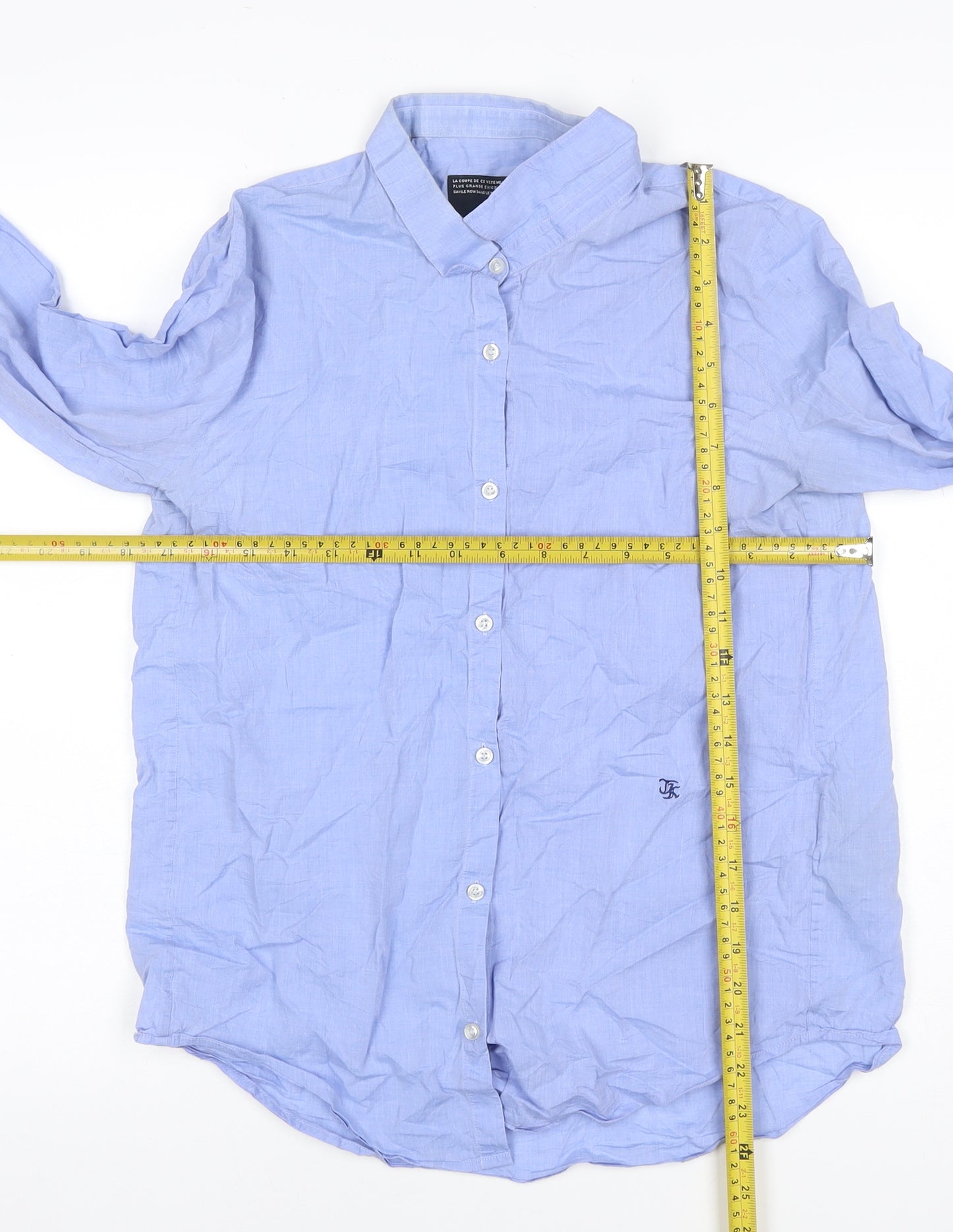 The Kooples Men Blue M Cotton Button-Down Long Sleeve Shirt