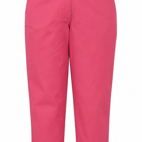 Marks & Spencer Women Pink Size 20 Cotton Blend Straight Trousers