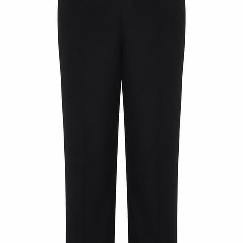 Marks and Spencer Women Black UK 12 Long Wide-Leg Stretch Trousers