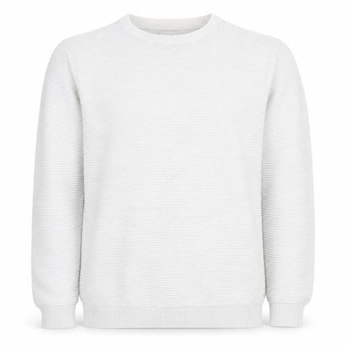 Pull&Bear Men’s White M Crew Neck Cotton Blend Knit Pullover Jumper