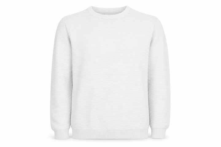 Pull&Bear Men’s White M Crew Neck Cotton Blend Knit Pullover Jumper