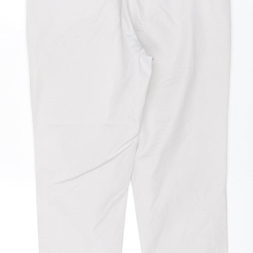M&S Women’s Grey UK 10 Short Straight Leg Cotton Blend Trousers