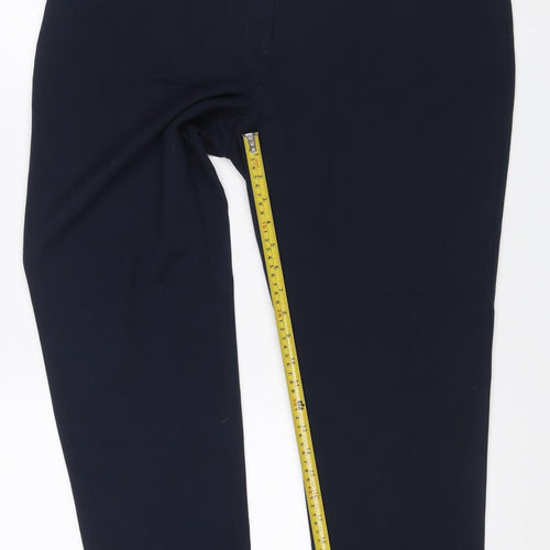 Marks and Spencer Women's Navy Size 16 Tailored Straight Trousers
