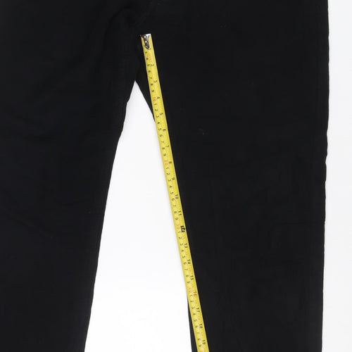 Marks & Spencer Men's Black 34/31 Slim Fit Cotton Trousers