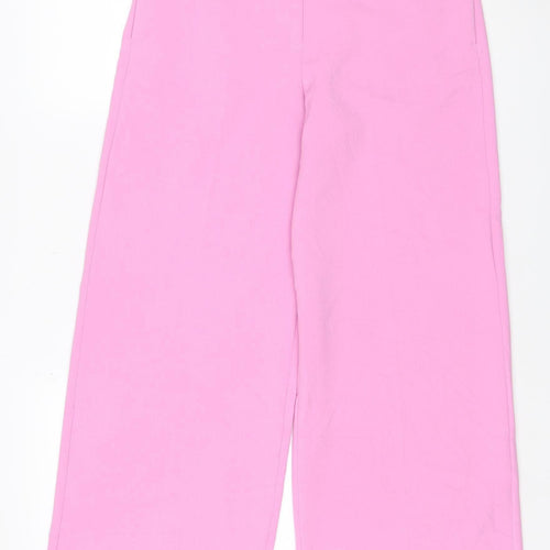 Marks & Spencer Women’s Pink UK 10 Regular Tailored Straight Trousers