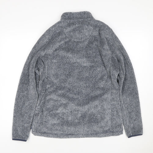 Weird Fish Women Grey Size 14 Henley 1/4 Zip Fleece Sweatshirt