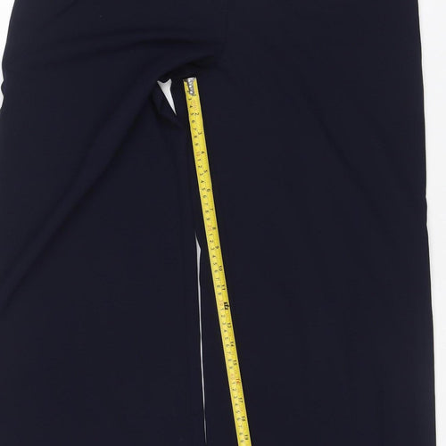 Marks and Spencer Women's Navy Blue UK 16 Regular Straight Dress Trousers