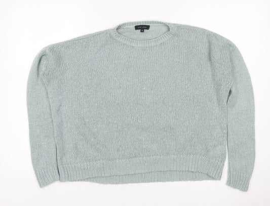 New Look Women Green Size S Chunky Knit Crew Neck Raglan Jumper