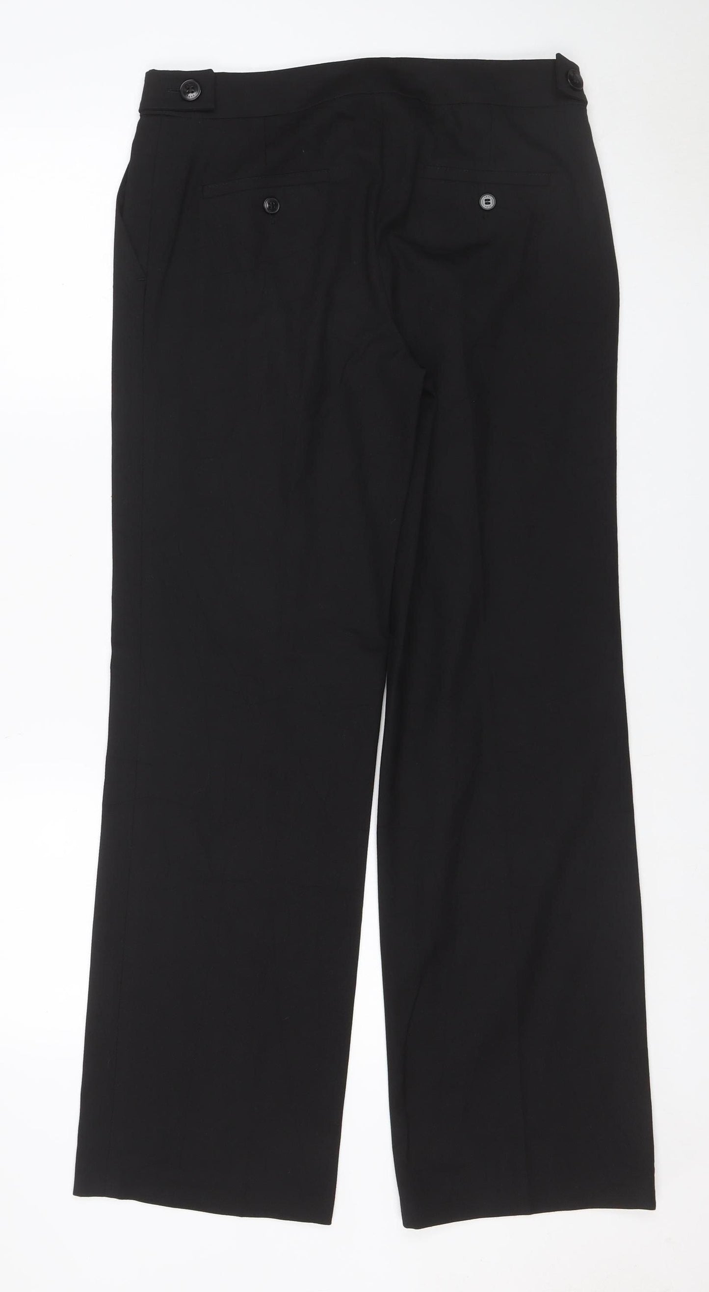 Next Women’s Black Size 10 Regular Tailored Straight Leg Work Trousers
