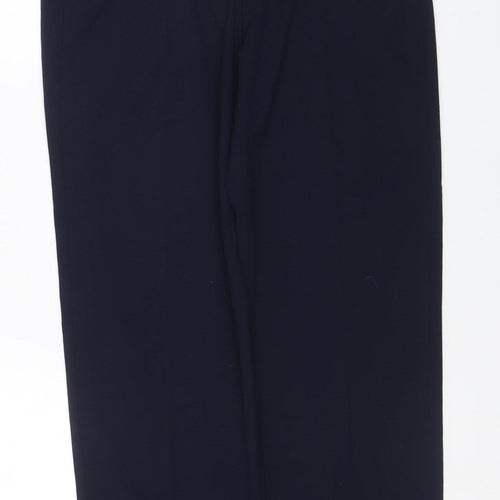 Marks & Spencer Women’s Navy Blue UK 12 Straight Leg Work Trousers