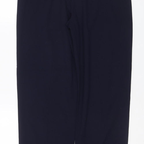 Marks & Spencer Women’s Navy Blue UK 12 Straight Leg Work Trousers