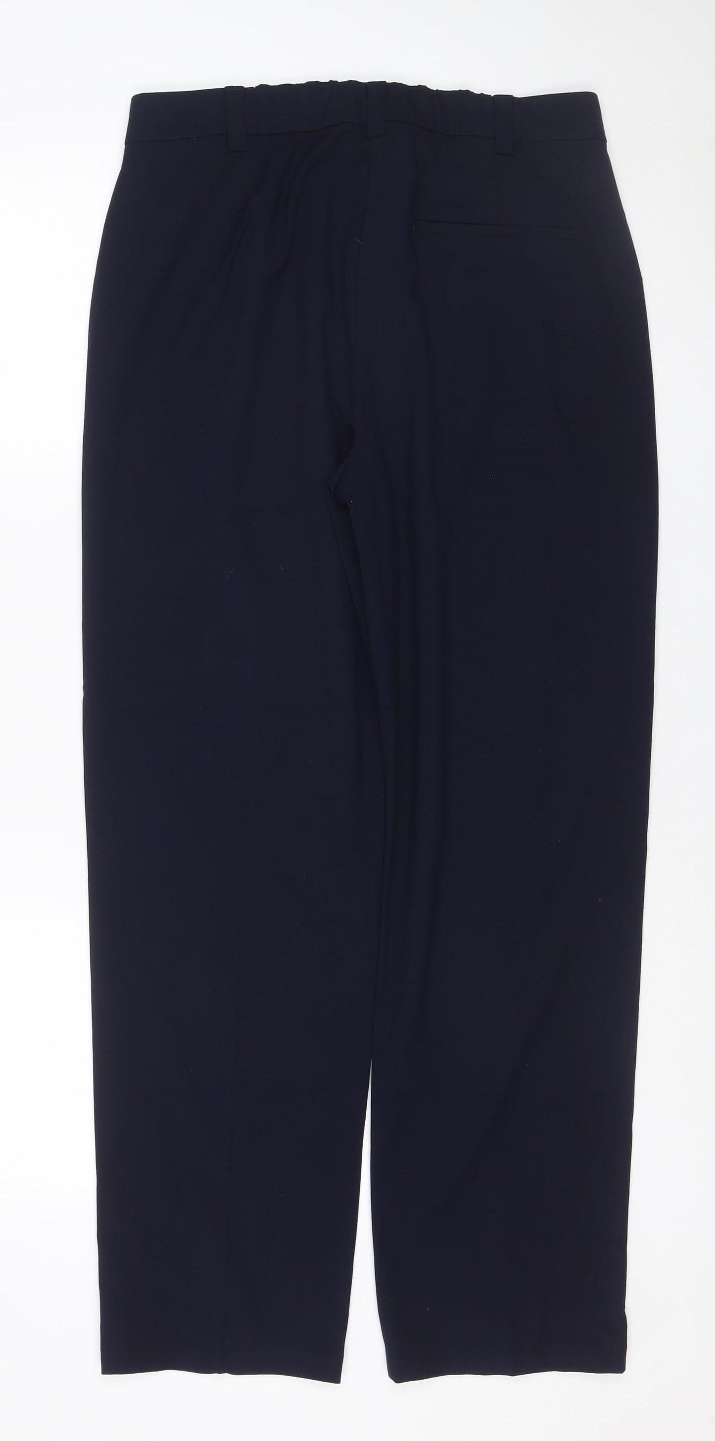 Marks & Spencer Women’s Navy Blue UK 12 Straight Leg Work Trousers