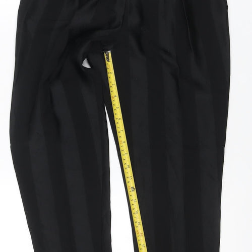 River Island Women Black UK 10 Tie Waist Wide-Leg Trousers