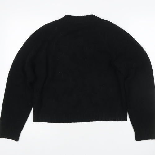 UNIQLO Women Black XS 100% Cashmere V-Neck Button Cardigan