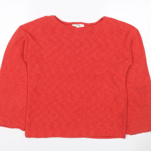Marks and Spencer Women Red Size S Knit Round Neck Pullover Jumper