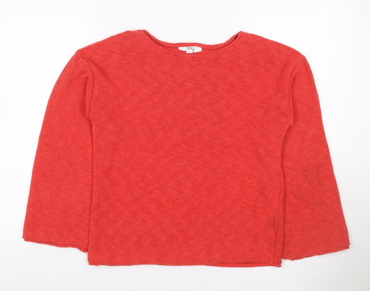 Marks and Spencer Women Red Size S Knit Round Neck Pullover Jumper