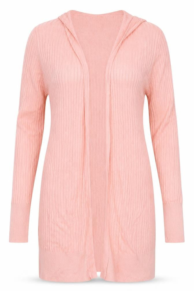 Oasis Women’s Pink S Ribbed Viscose Knit Long Sleeve Pullover Jumper