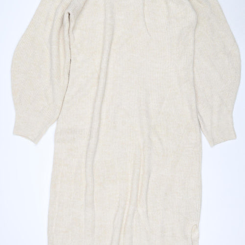 FAVRIDGE Women’s Ivory Size 20 Knit High Neck Midi Jumper Dress