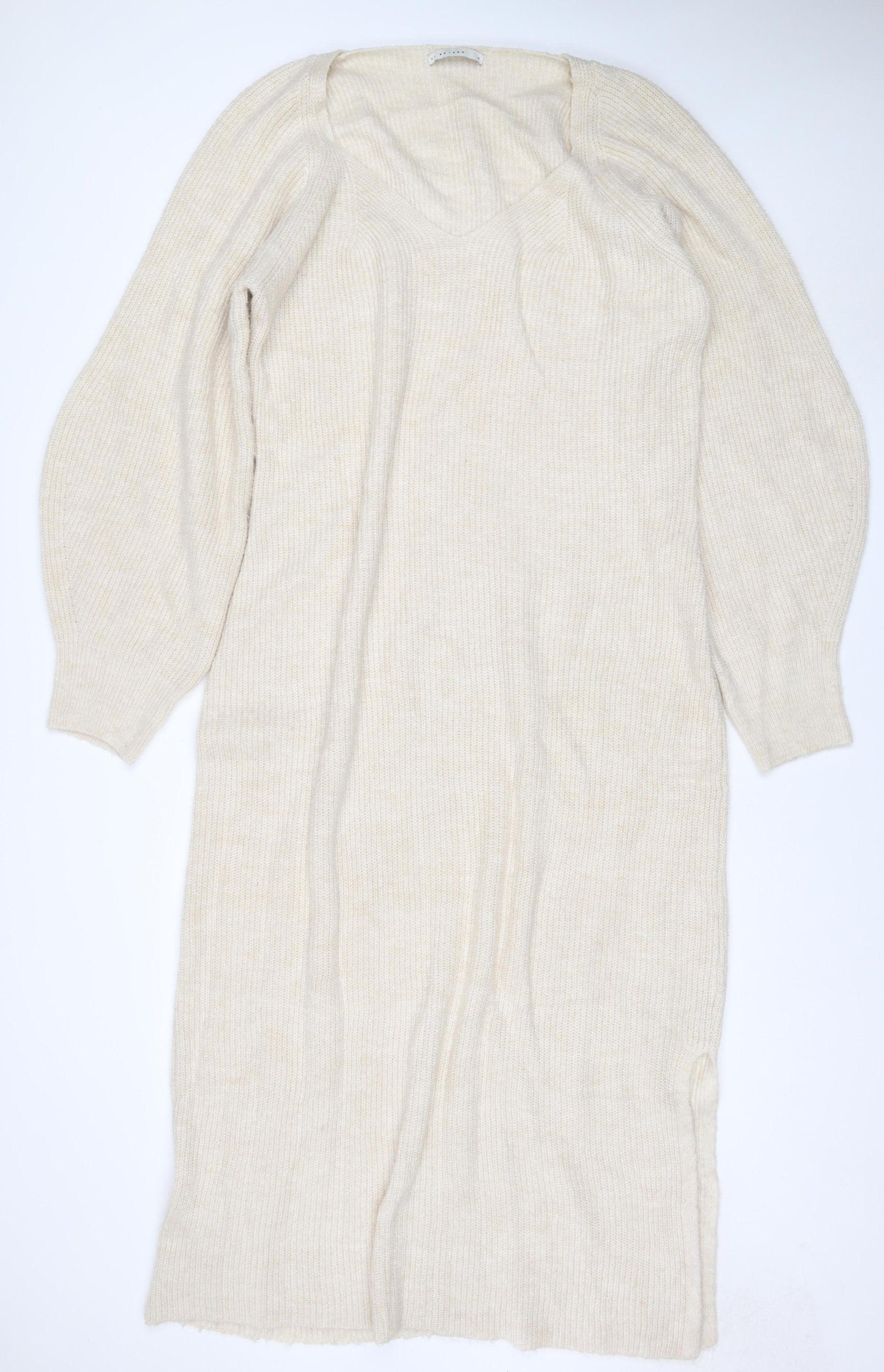 FAVRIDGE Women’s Ivory Size 20 Knit High Neck Midi Jumper Dress