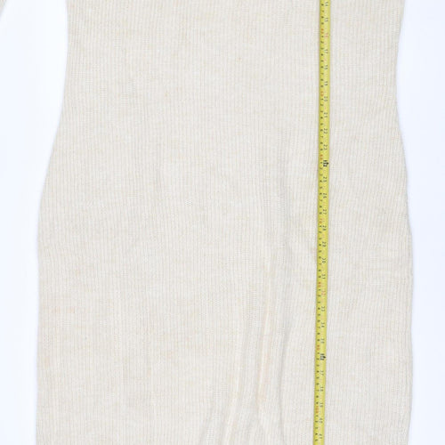 FAVRIDGE Women’s Ivory Size 20 Knit High Neck Midi Jumper Dress