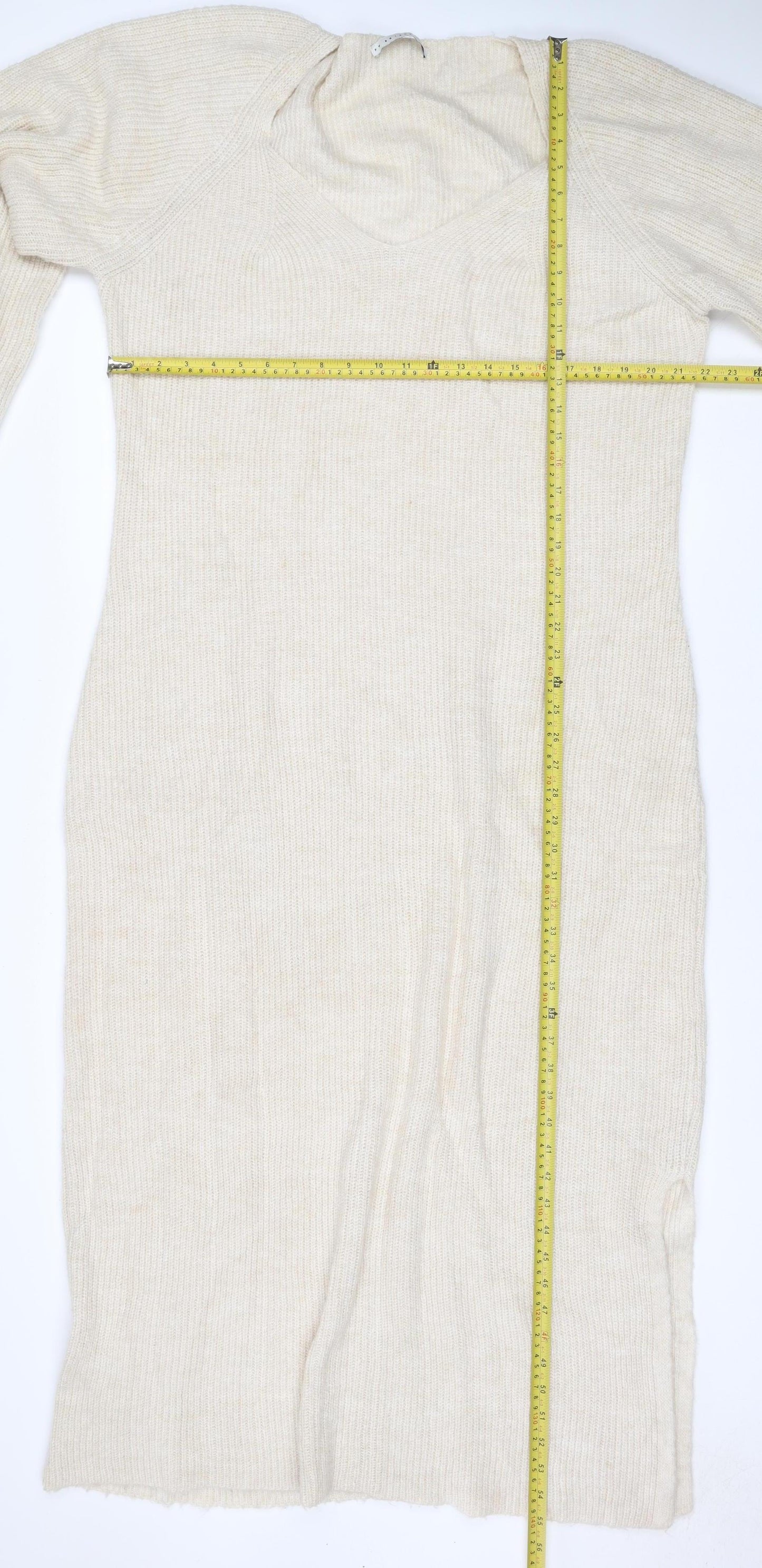 FAVRIDGE Women’s Ivory Size 20 Knit High Neck Midi Jumper Dress