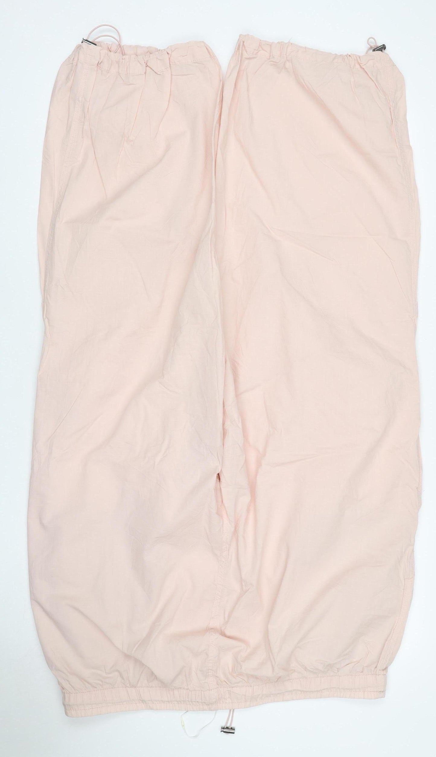 Marks & Spencer Women Pink UK 20 Short Cotton Drawstring Jogger Trousers