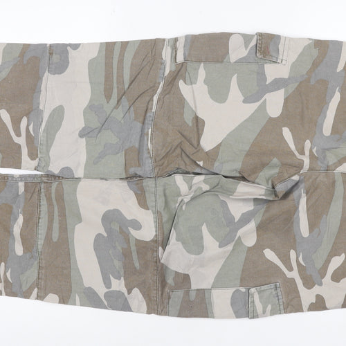 Topshop Women’s Multicoloured UK 12 Camo Cargo Trousers Cotton