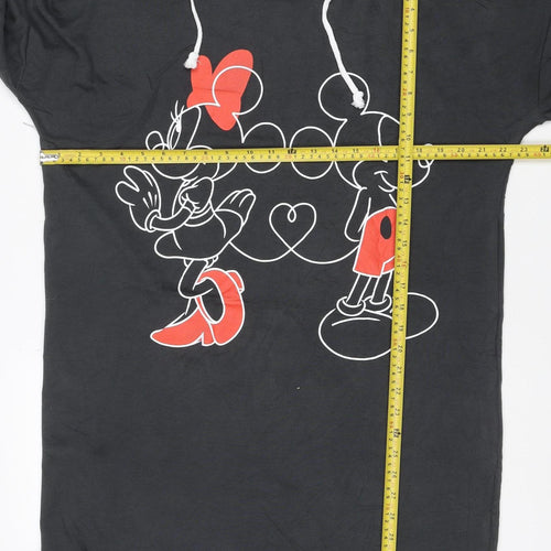 George Women Black Disney Mickey Mouse Hooded Jumper Dress UK 18
