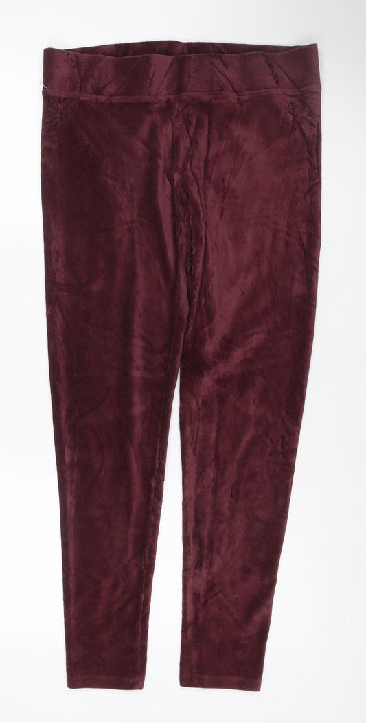 Marks & Spencer Women’s Burgundy Size 16 Corduroy Bootcut Trousers