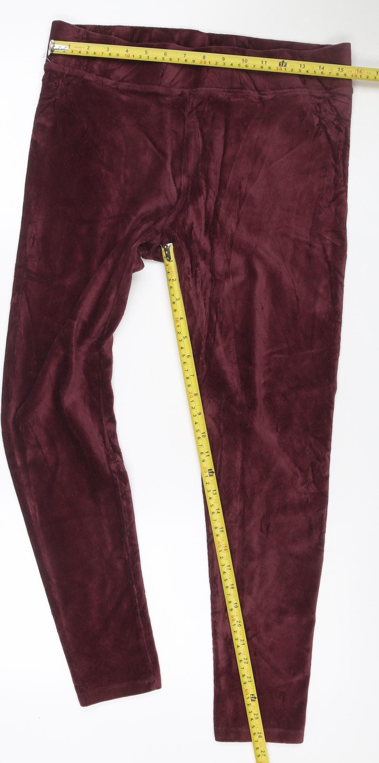 Marks & Spencer Women’s Burgundy Size 16 Corduroy Bootcut Trousers