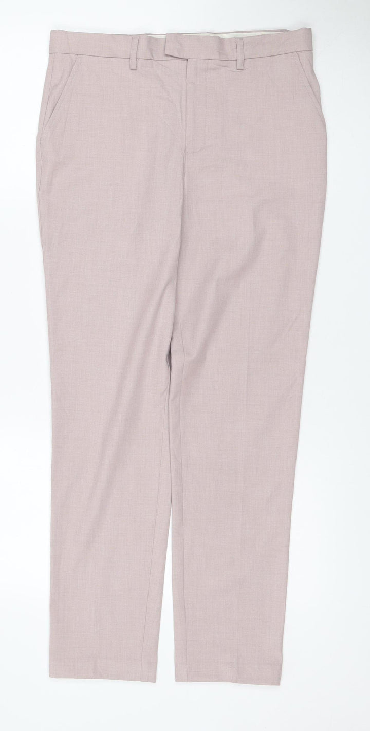 Marks and Spencer Girls Pink Dress Trousers 13-14 Years Stretch Formal