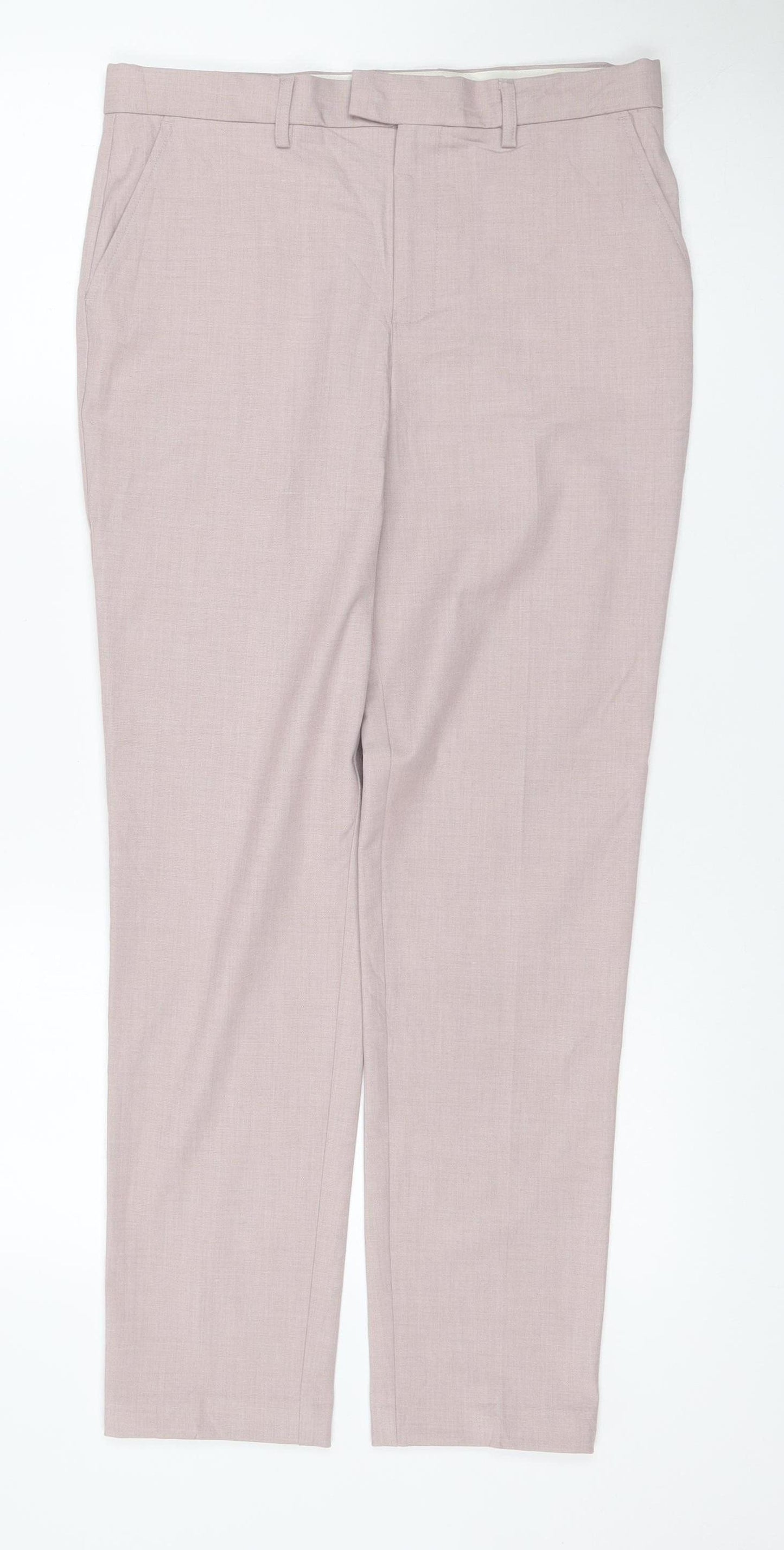 Marks and Spencer Girls Pink Dress Trousers 13-14 Years Stretch Formal