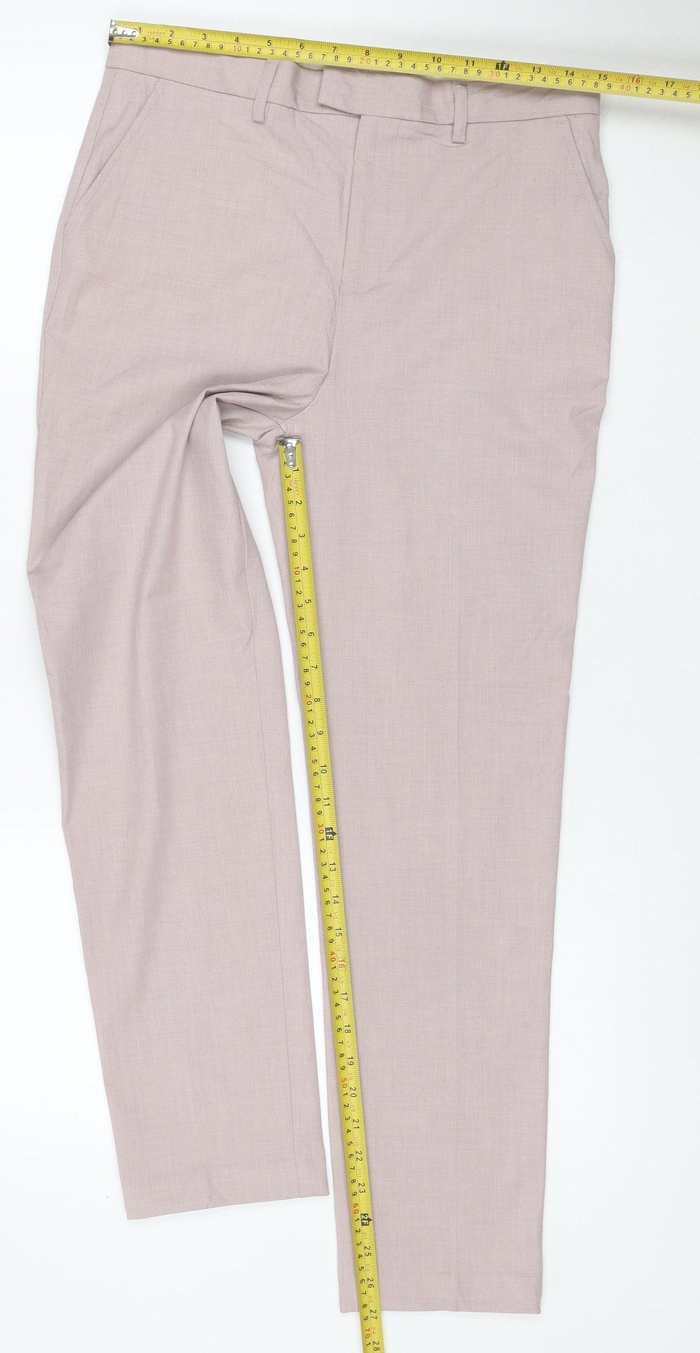 Marks and Spencer Girls Pink Dress Trousers 13-14 Years Stretch Formal