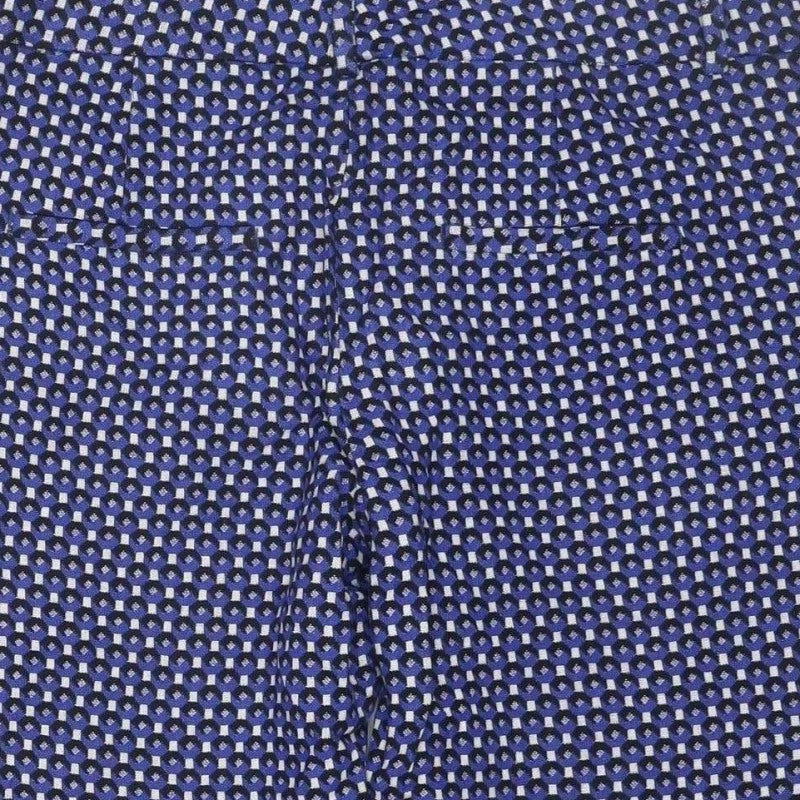 Additional view of Zara Women Blue Geometric Print UK 12 Flared Trousers