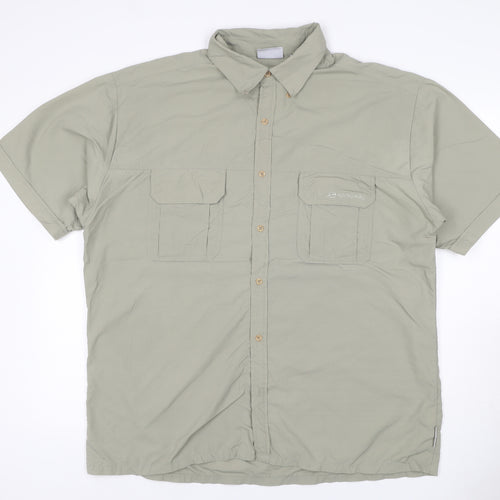Sprayway Men’s Green L Outdoor Short Sleeve Button-Up Pocket Shirt
